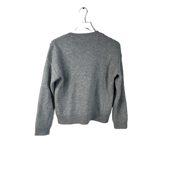 NWT Calvin Klein Sweater Womens Small Gray Sequin Crewneck Long Sleeve - Picture 4 of 11